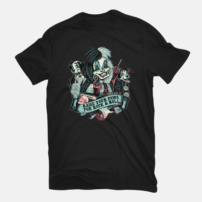 Raise Your Paws For Rock And Roll-Womens-Fitted-Tee-glitchygorilla