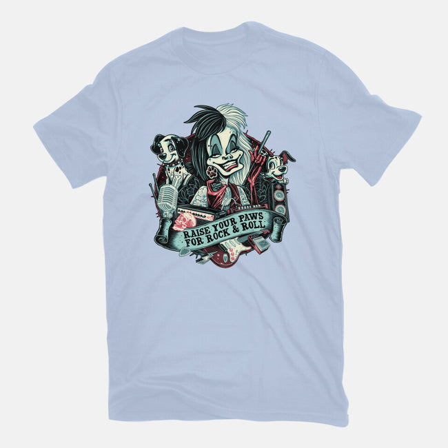 Raise Your Paws For Rock And Roll-Womens-Fitted-Tee-glitchygorilla