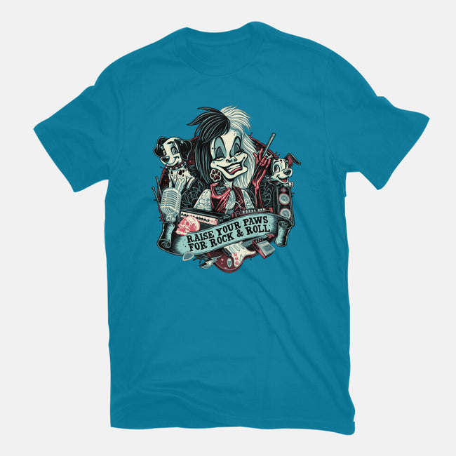 Raise Your Paws For Rock And Roll-Womens-Fitted-Tee-glitchygorilla