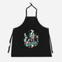 Raise Your Paws For Rock And Roll-Unisex-Kitchen-Apron-glitchygorilla