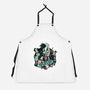 Raise Your Paws For Rock And Roll-Unisex-Kitchen-Apron-glitchygorilla