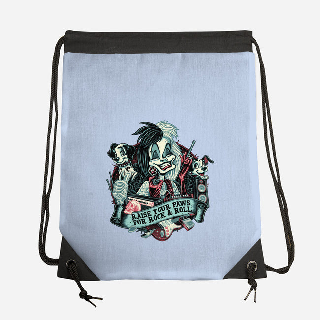 Raise Your Paws For Rock And Roll-None-Drawstring-Bag-glitchygorilla