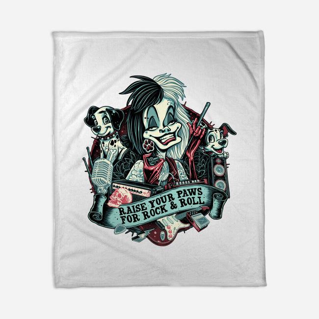 Raise Your Paws For Rock And Roll-None-Fleece-Blanket-glitchygorilla