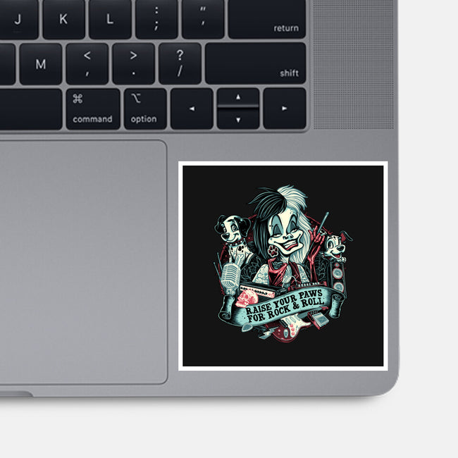 Raise Your Paws For Rock And Roll-None-Glossy-Sticker-glitchygorilla