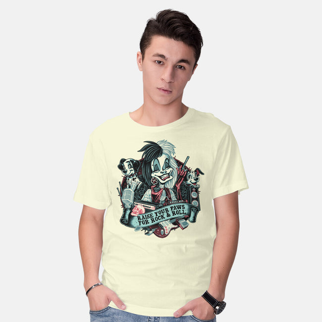 Raise Your Paws For Rock And Roll-Mens-Basic-Tee-glitchygorilla