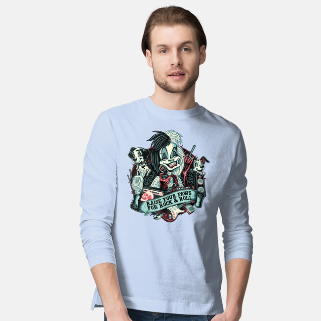 Raise Your Paws For Rock And Roll-Mens-Long Sleeved-Tee-glitchygorilla