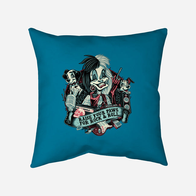 Raise Your Paws For Rock And Roll-None-Removable Cover w Insert-Throw Pillow-glitchygorilla