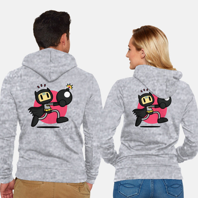 Bomberbat-Unisex-Zip-Up-Sweatshirt-Raffiti