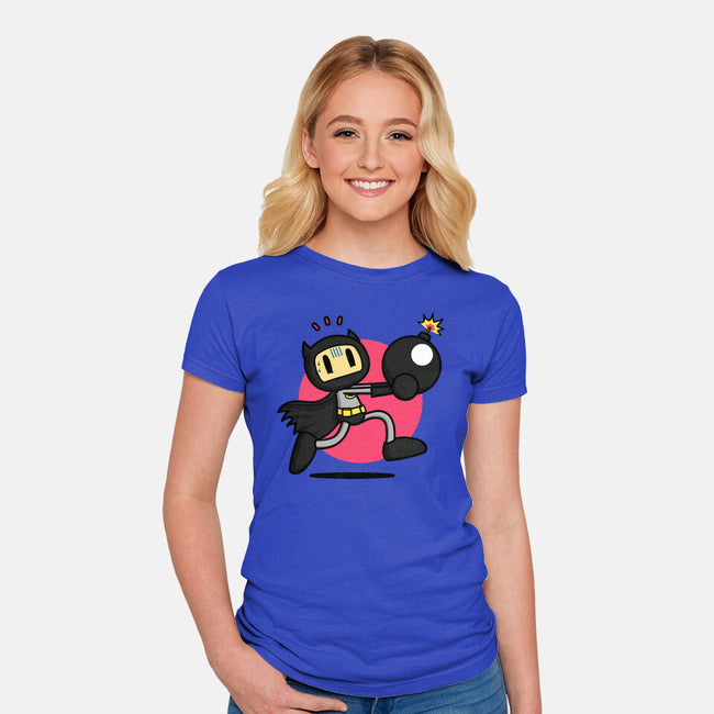 Bomberbat-Womens-Fitted-Tee-Raffiti