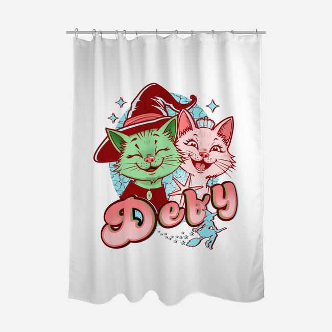 Defy-None-Polyester-Shower Curtain-palmstreet