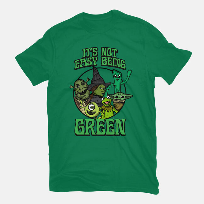 Go Team Green-Womens-Fitted-Tee-SCelano Design