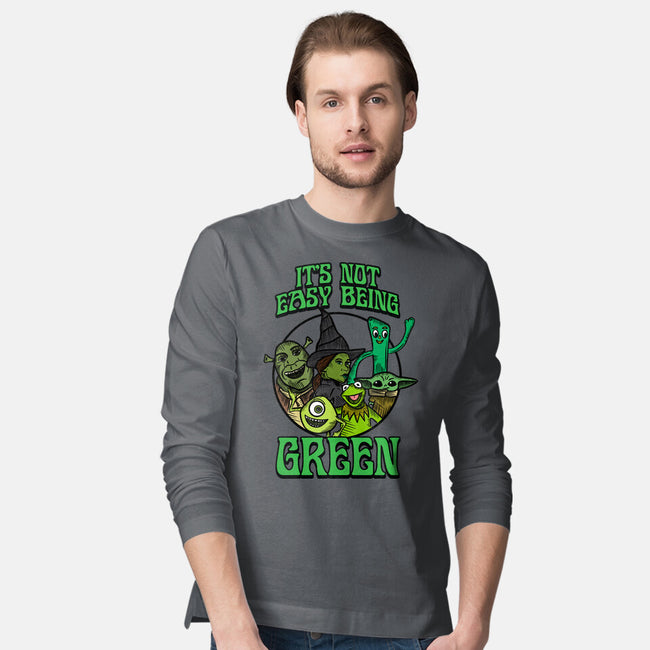 Go Team Green-Mens-Long Sleeved-Tee-SCelano Design