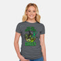 Go Team Green-Womens-Fitted-Tee-SCelano Design