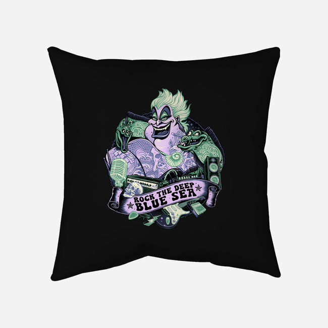 Rock The Deep Blue Sea-None-Removable Cover w Insert-Throw Pillow-glitchygorilla