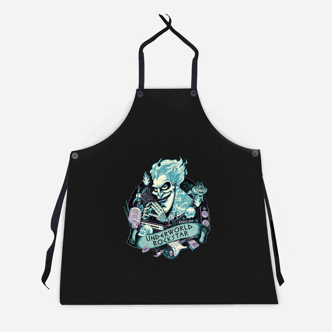 Underworld Rockstar-Unisex-Kitchen-Apron-glitchygorilla