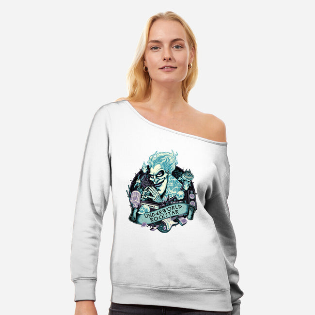 Underworld Rockstar-Womens-Off Shoulder-Sweatshirt-glitchygorilla