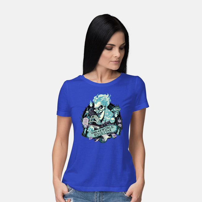 Underworld Rockstar-Womens-Basic-Tee-glitchygorilla