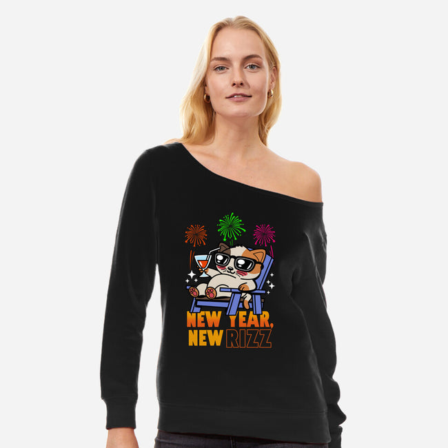 New Year New Rizz-Womens-Off Shoulder-Sweatshirt-Boggs Nicolas