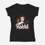 Rebel Dreamhouse-Womens-V-Neck-Tee-arace