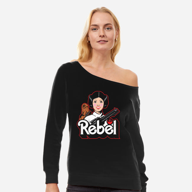 Rebel Dreamhouse-Womens-Off Shoulder-Sweatshirt-arace