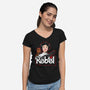 Rebel Dreamhouse-Womens-V-Neck-Tee-arace