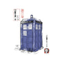 Police Box Sumi-E-None-Stretched-Canvas-Astrobot Invention