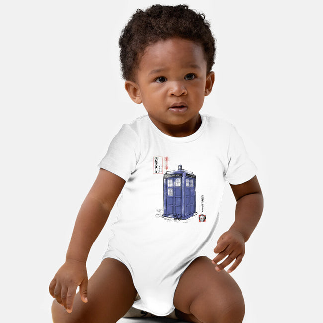 Police Box Sumi-E-Baby-Basic-Onesie-Astrobot Invention