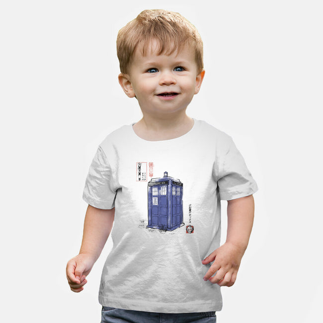 Police Box Sumi-E-Baby-Basic-Tee-Astrobot Invention