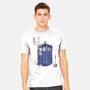 Police Box Sumi-E-Mens-Heavyweight-Tee-Astrobot Invention