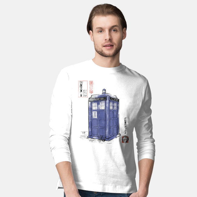 Police Box Sumi-E-Mens-Long Sleeved-Tee-Astrobot Invention