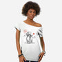 Armored Walker Sumi-E-Womens-Off Shoulder-Tee-Astrobot Invention