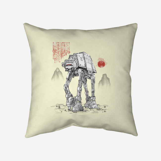 Armored Walker Sumi-E-None-Removable Cover w Insert-Throw Pillow-Astrobot Invention