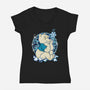 A Bear Winter Day-Womens-V-Neck-Tee-palmstreet