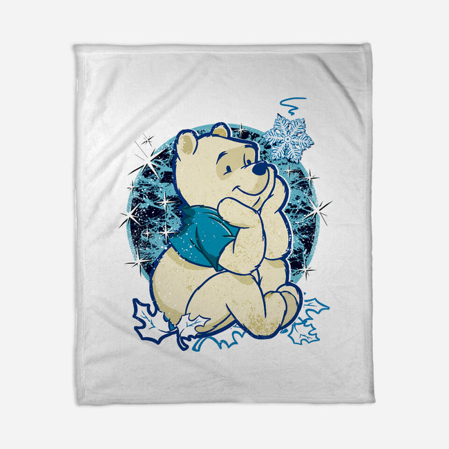 A Bear Winter Day-None-Fleece-Blanket-palmstreet