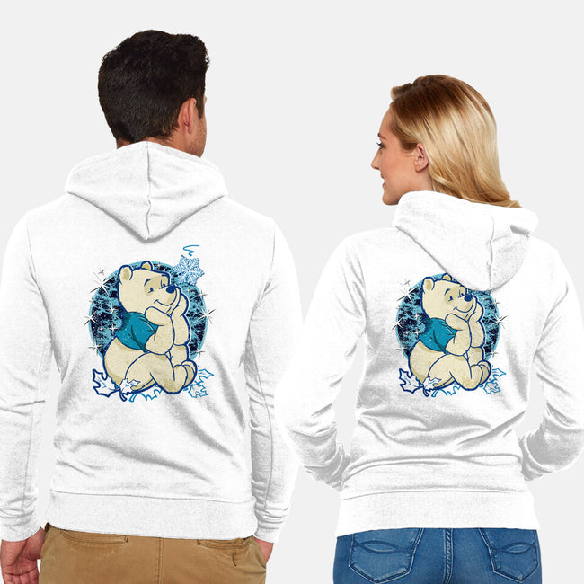 A Bear Winter Day-Unisex-Zip-Up-Sweatshirt-palmstreet