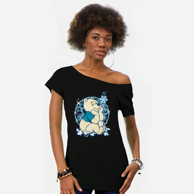 A Bear Winter Day-Womens-Off Shoulder-Tee-palmstreet