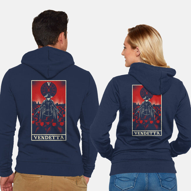 Vendetta Tarot Card-Unisex-Zip-Up-Sweatshirt-naomori