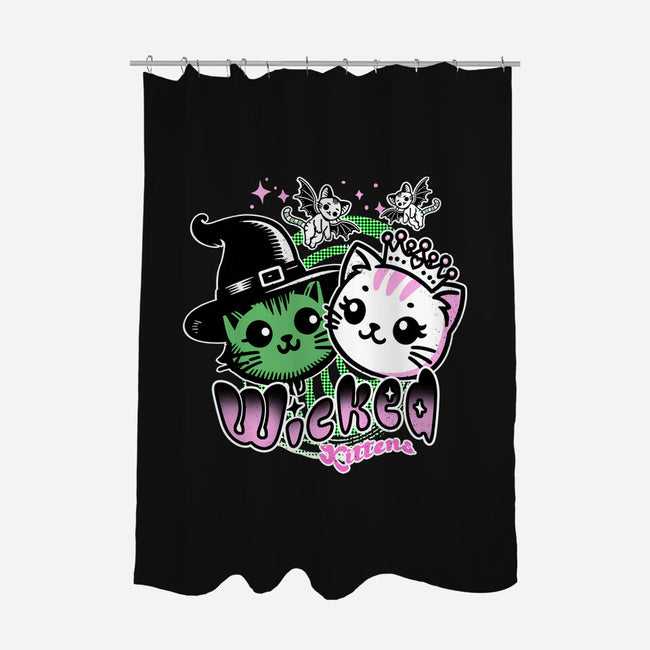 Wicked Kittens-None-Polyester-Shower Curtain-palmstreet