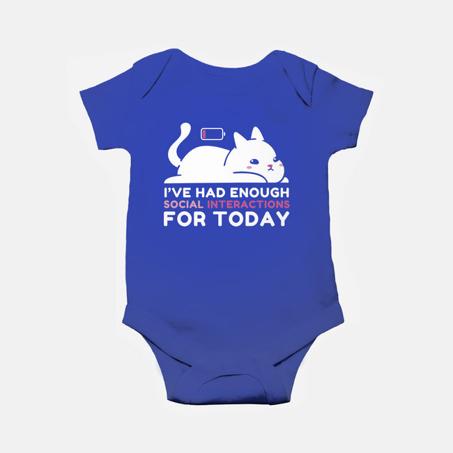 Enough Social Interactions-Baby-Basic-Onesie-brunopires