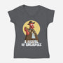 A Fistful Of Anchovies-Womens-V-Neck-Tee-zascanauta