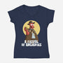 A Fistful Of Anchovies-Womens-V-Neck-Tee-zascanauta