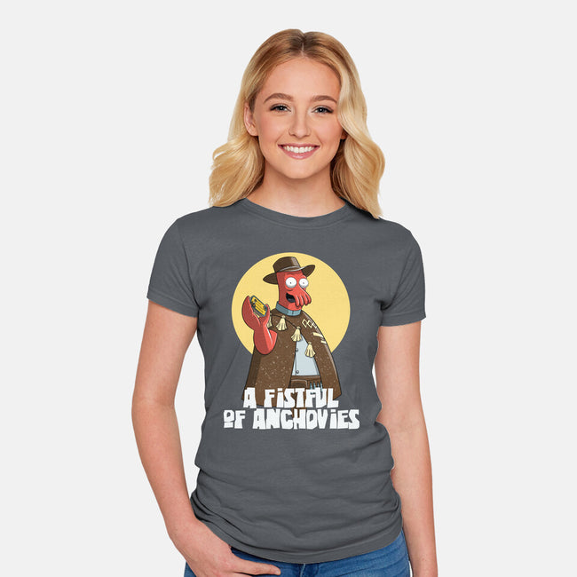 A Fistful Of Anchovies-Womens-Fitted-Tee-zascanauta