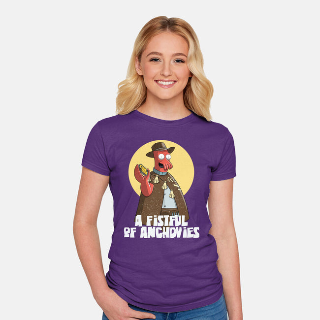 A Fistful Of Anchovies-Womens-Fitted-Tee-zascanauta