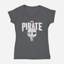 Droid Pirate-Womens-V-Neck-Tee-teesgeex