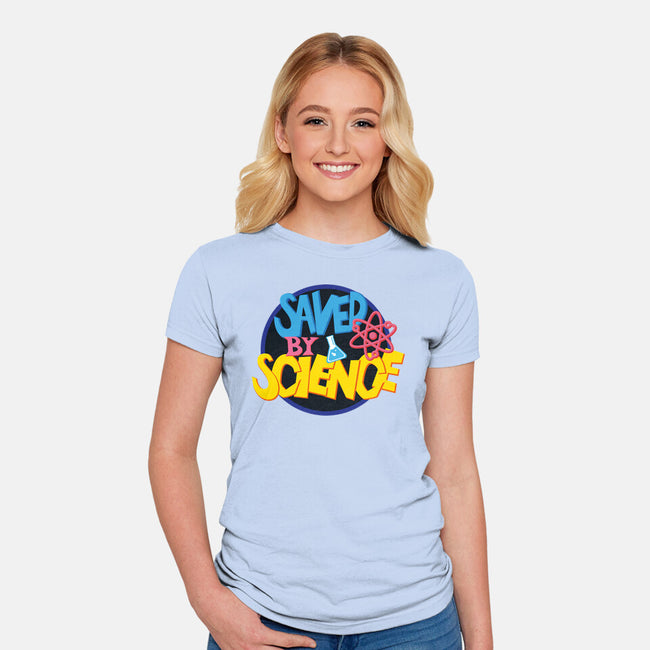 Saved By Science-Womens-Fitted-Tee-DrMonekers