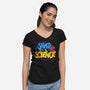 Saved By Science-Womens-V-Neck-Tee-DrMonekers