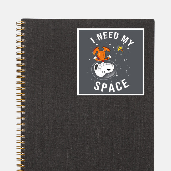 I Need My Space Snoopy-None-Glossy-Sticker-MaxoArt