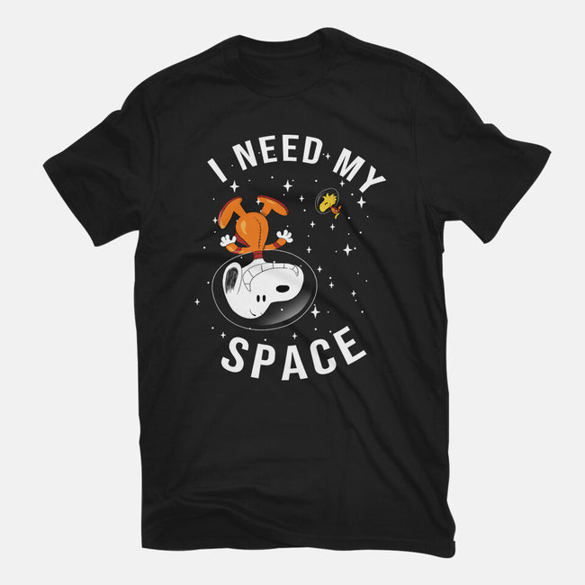 I Need My Space Snoopy-Womens-Fitted-Tee-MaxoArt