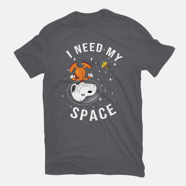 I Need My Space Snoopy-Womens-Fitted-Tee-MaxoArt