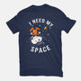 I Need My Space Snoopy-Womens-Fitted-Tee-MaxoArt